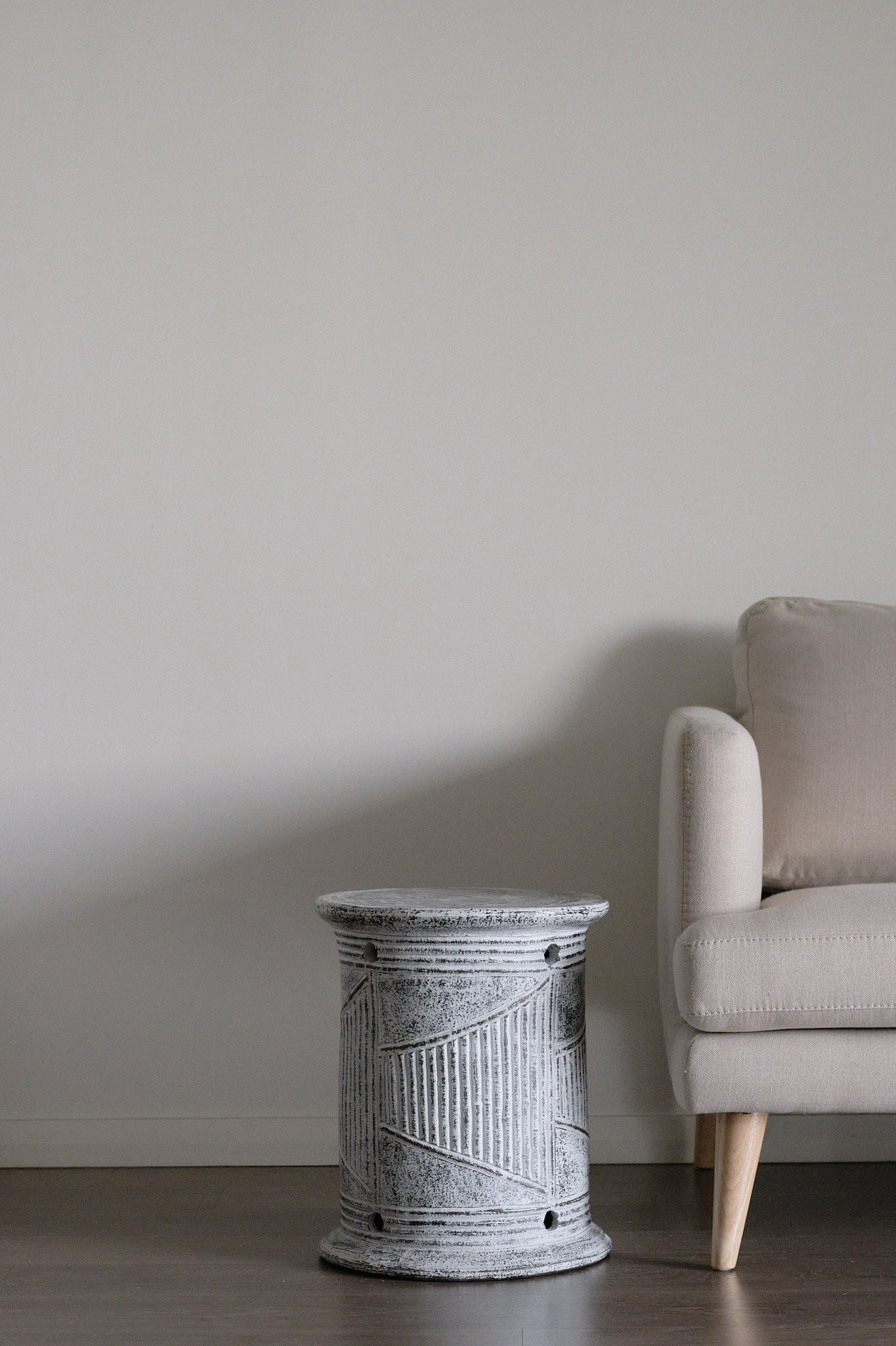 Handcrafted Ceramic Cylinder Stool