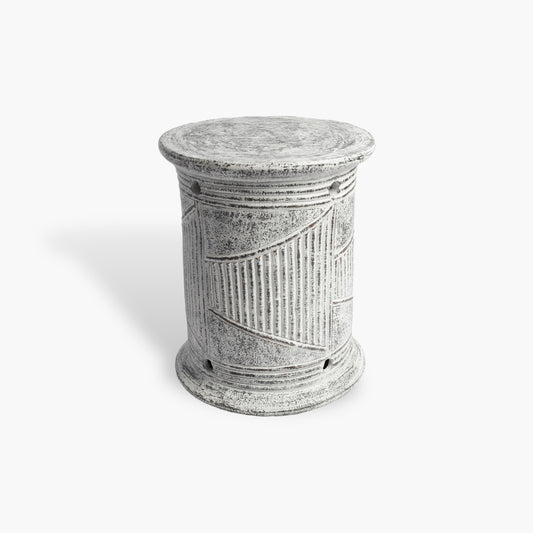 Handcrafted Ceramic Cylinder Stool